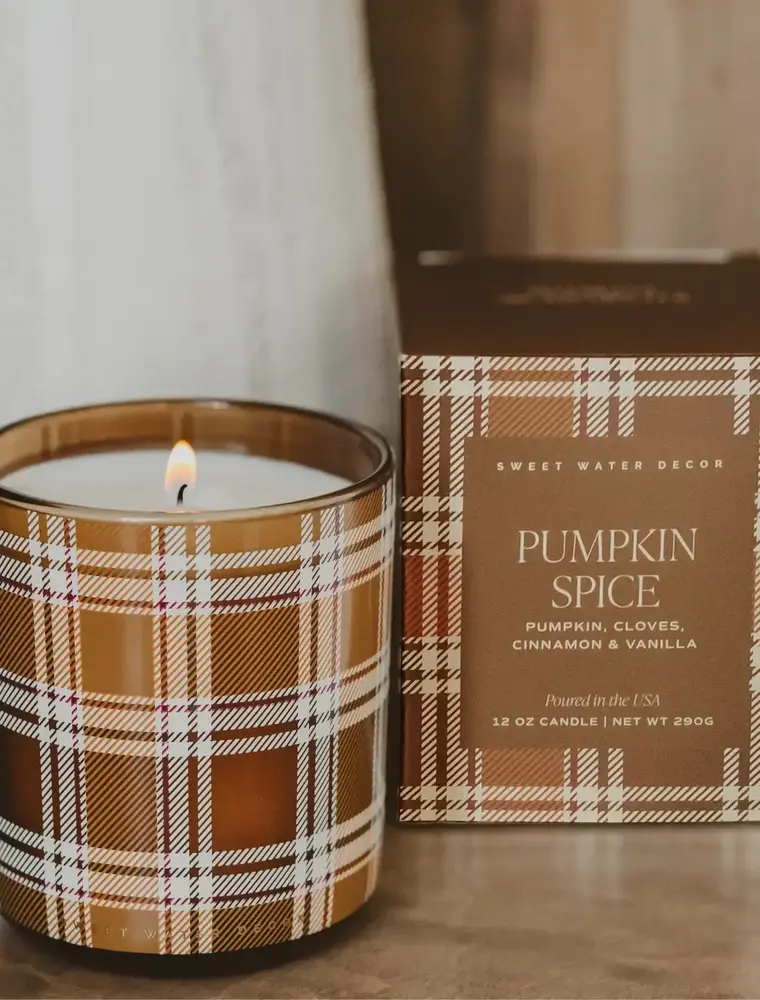 Sweet Water Decor Pumpkin Spice 12 oz Boxed Soy Candle - Fall Decor