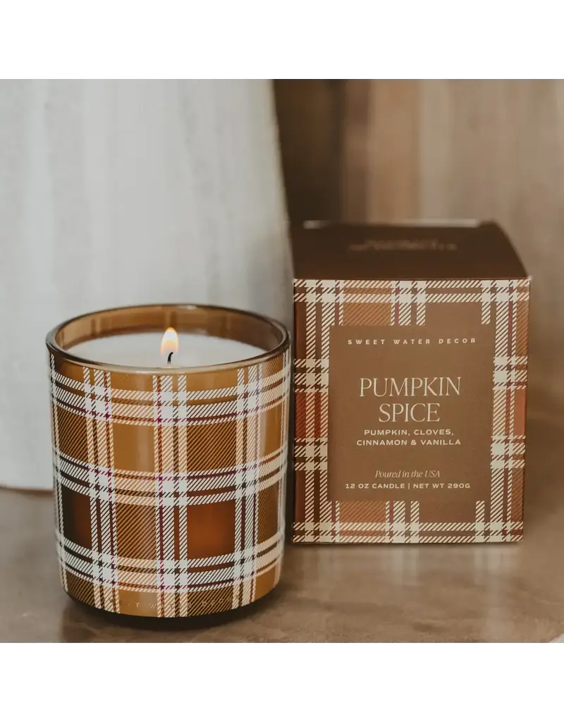 Sweet Water Decor Pumpkin Spice 12 oz Boxed Soy Candle - Fall Decor