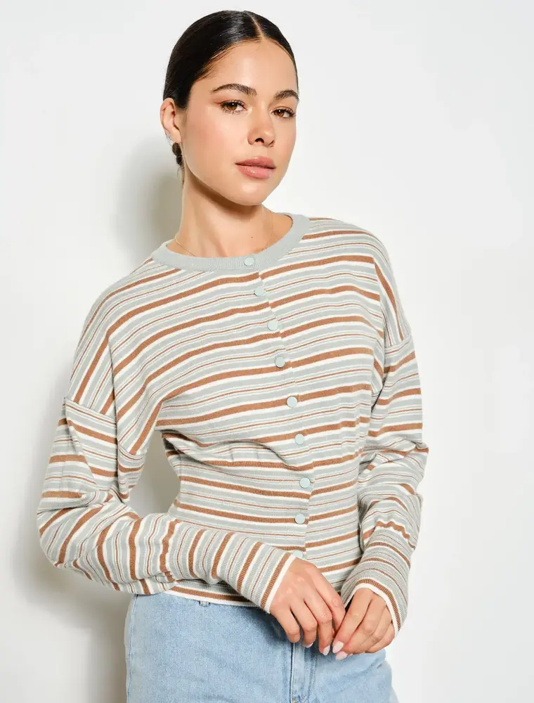 pg Veronica Striped Cardigan