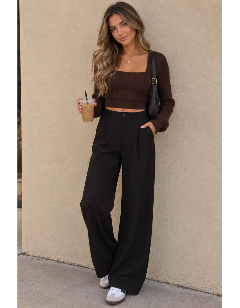 timing High Waist Wide Leg Trousers