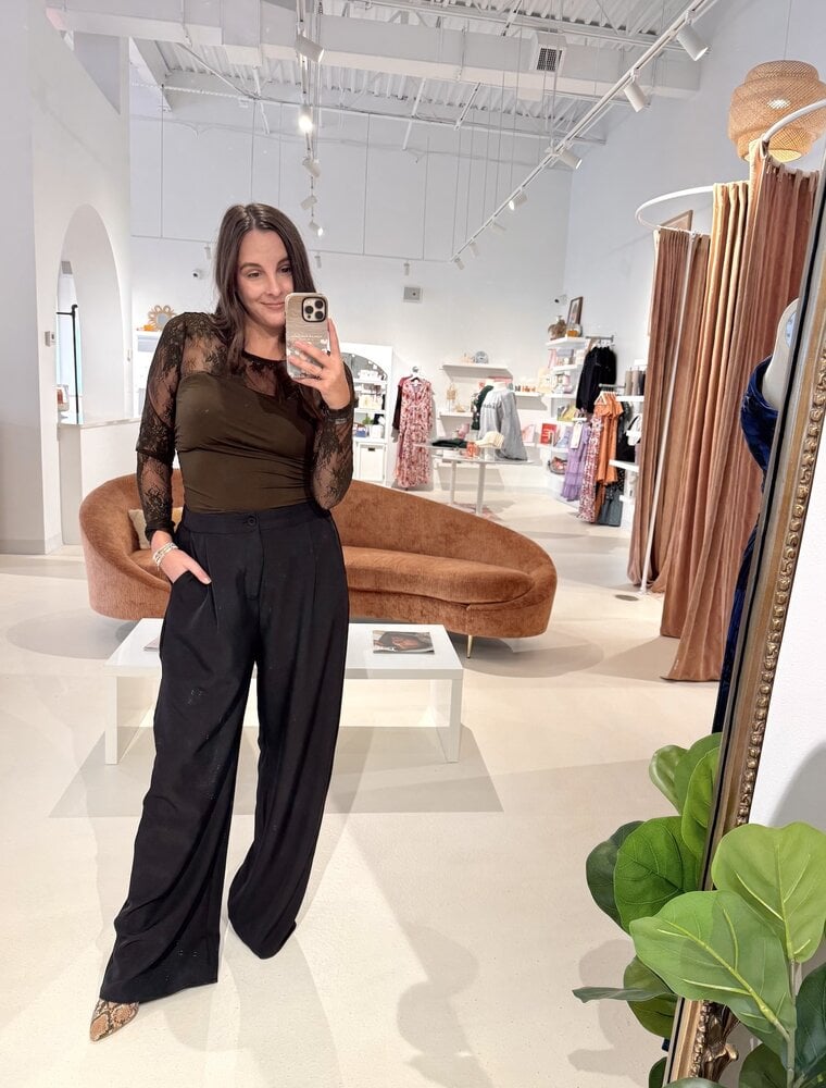 timing High Waist Wide Leg Trousers