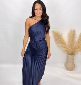 Dress Forum Satin Pleated Dress