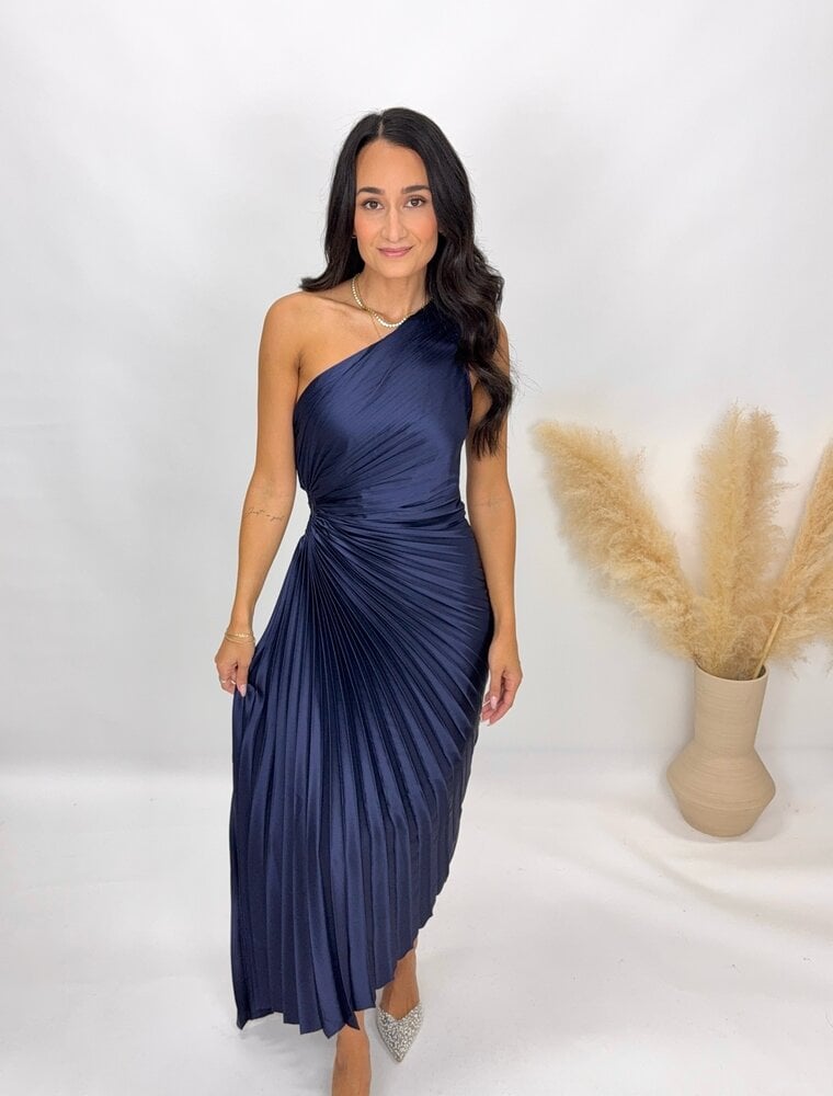 Dress Forum Satin Pleated Dress
