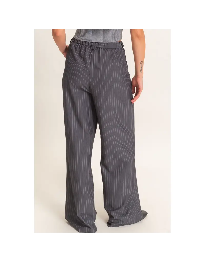 hf Pinstripe Wide Leg Trousers