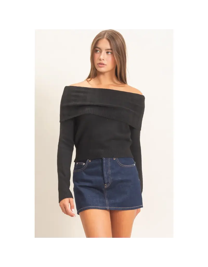 hf Off Shoulder Sweater