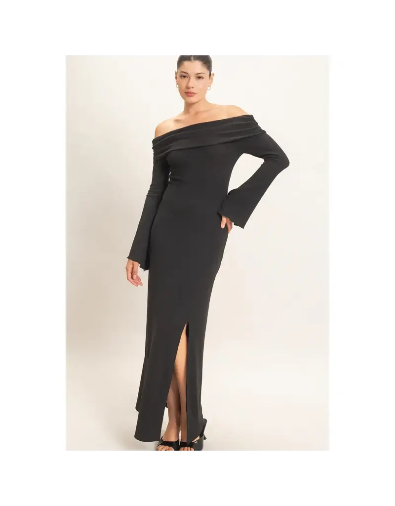 hf Off Shoulder Maxi Dress