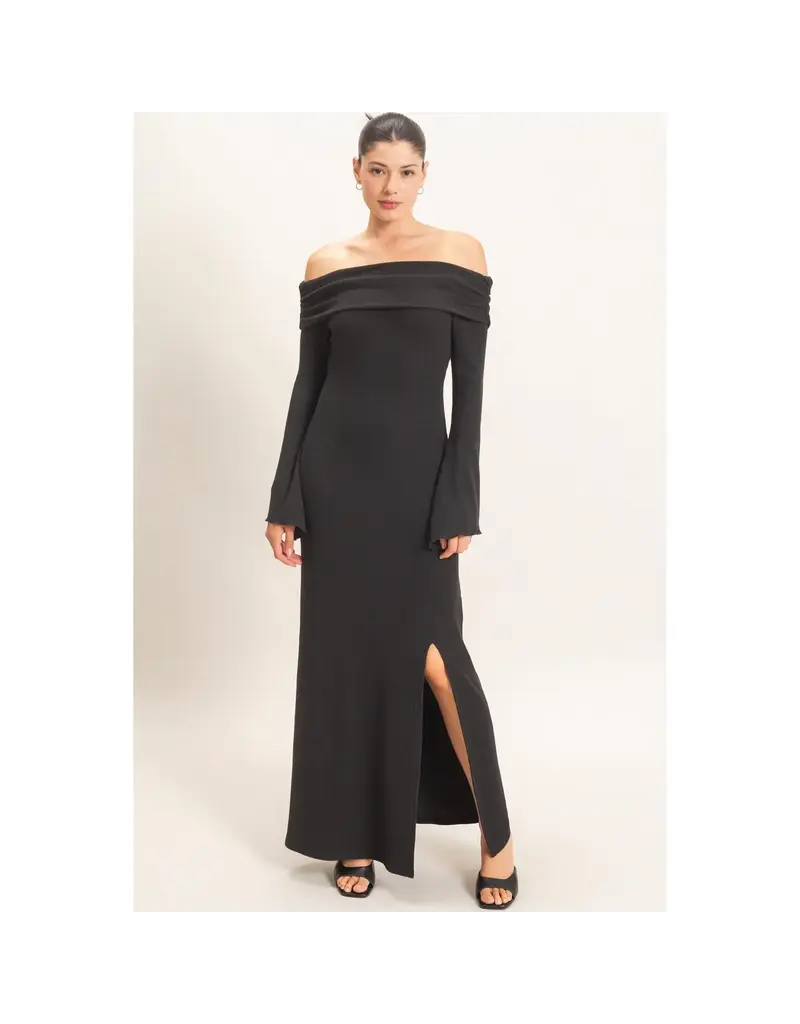 hf Off Shoulder Maxi Dress