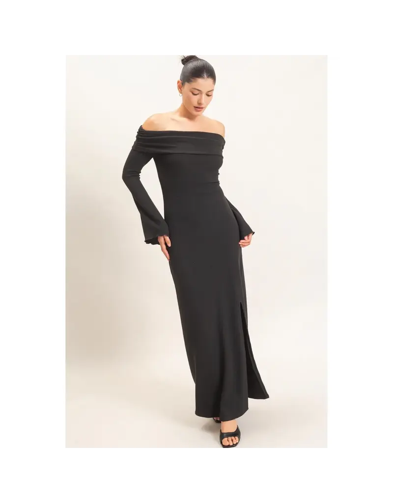 hf Off Shoulder Maxi Dress