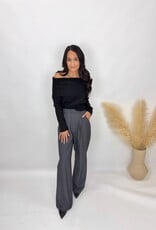 hf Pinstripe Wide Leg Trousers