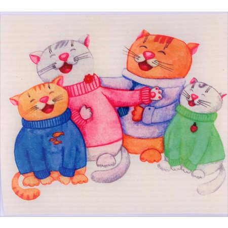 HSCo HSCO Swedish Dishcloth -  The Gang/Cats