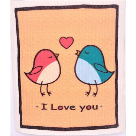 HSCo HSCO Swedish Dishcloth -  Love Birds