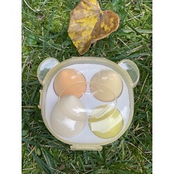 HSCo Beauty Makeup Blender Set for Facial Cleanser, Toner & Foundation in Bear Box - Yellow