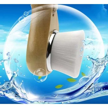 Natural Bristles Wooden Face Cleaning Brush