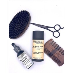 Beard Care Set- Brush - Black box