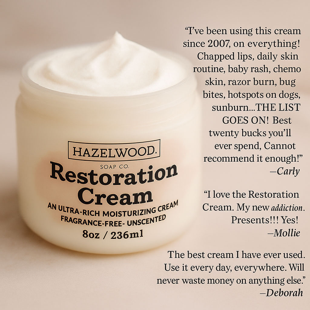 HSCo Restoration Cream - Handcrafted in NC with Organic & Raw Shea Butter
