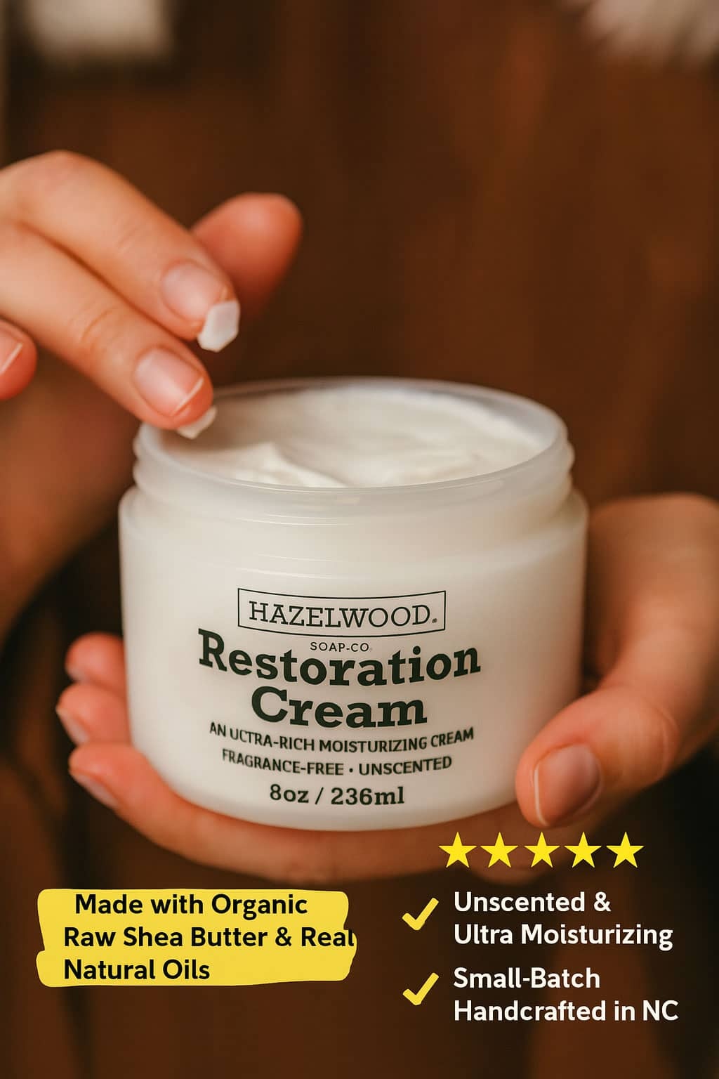 HSCo Restoration Cream - Handcrafted in NC with Organic & Raw Shea Butter