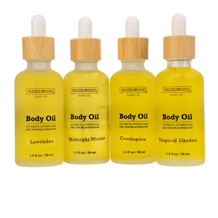 Sample of 4 Mini Body Oil travel size 1.5 oz