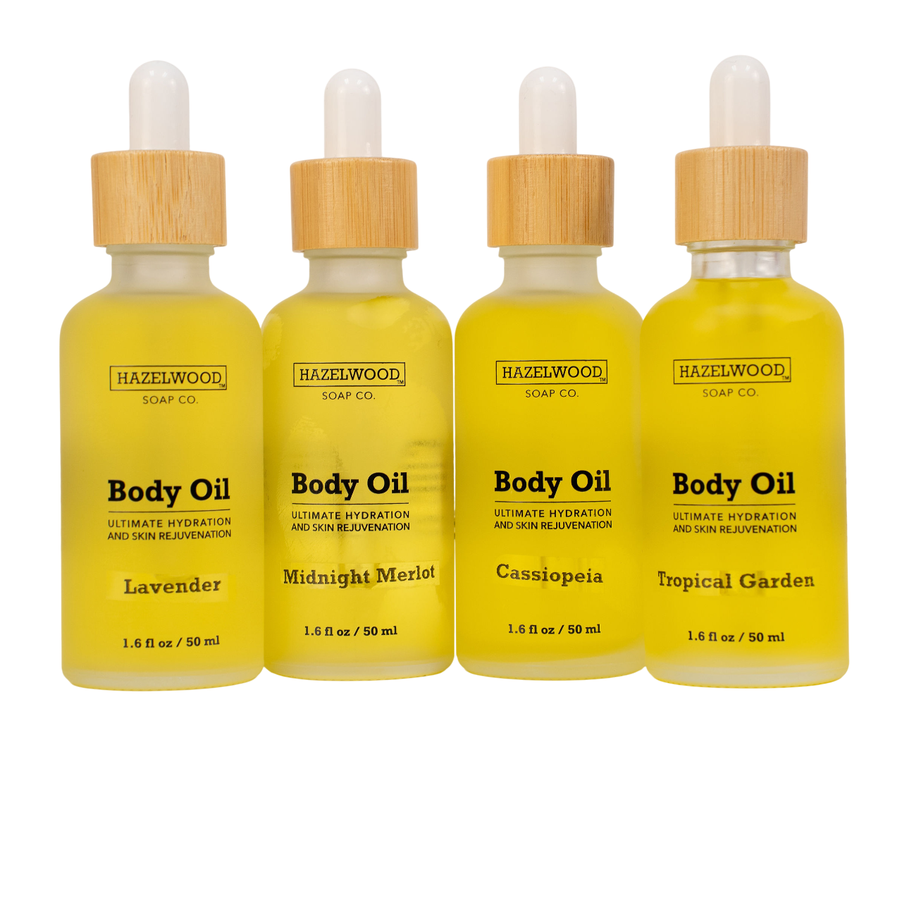Sample of 4 Mini Body Oil travel size 1.5 oz