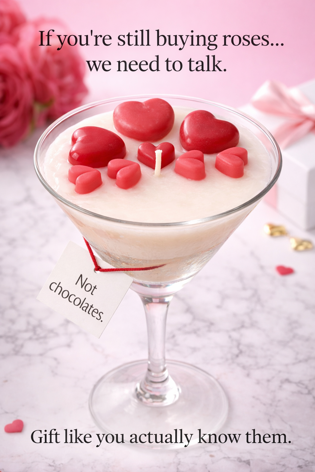 HSCo Sweetheart Soy Wax Martini Candle