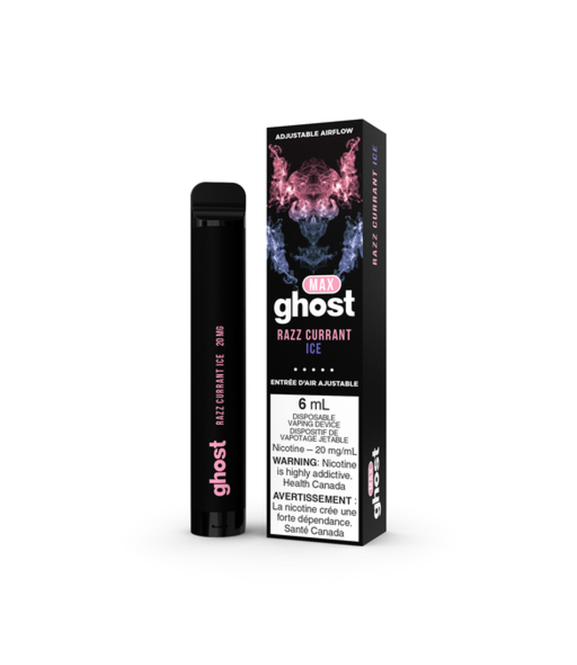 GHOST MAX BOLD 50 RAZZ CURRANT ICE 20MG single