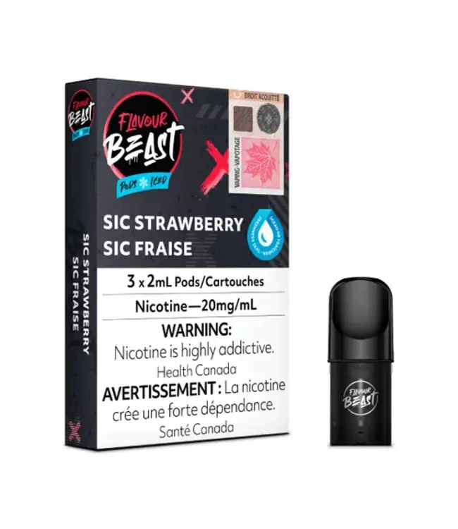 FLAVOUR BEAST POD SIC STRAWBERRY ICED