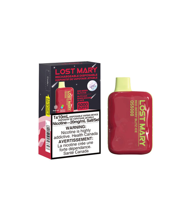 LOST MARY 5000 PUFFS RED BERRY BLITZ ICE