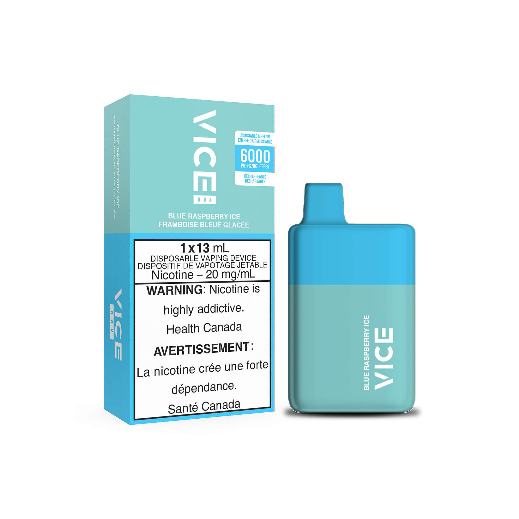VICE BOX DISPOSABLE BLUE RASPBERRY ICE
