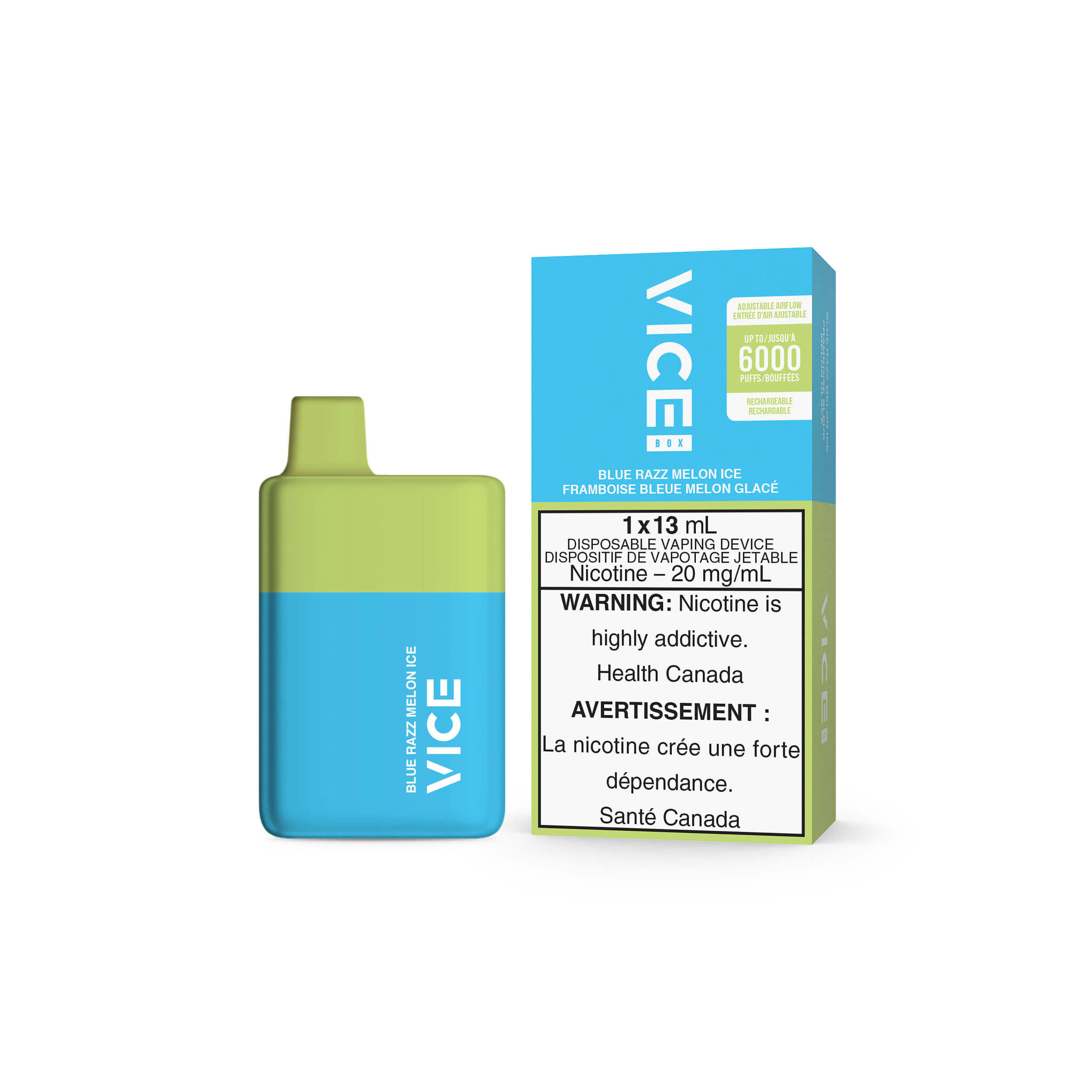 VICE BOX DISPOSABLE BLUE RAZZ MELON ICE