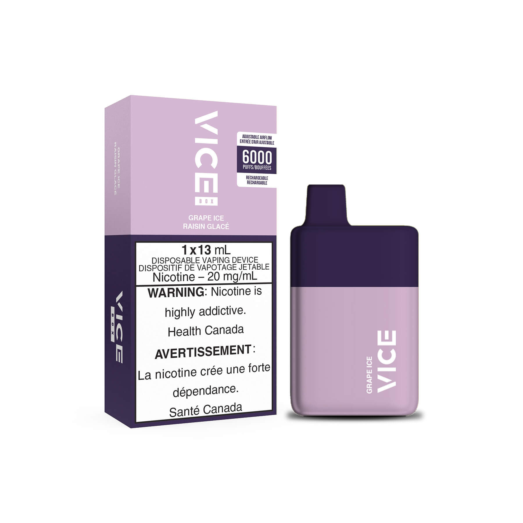 VICE BOX DISPOSABLE GRAPE ICE