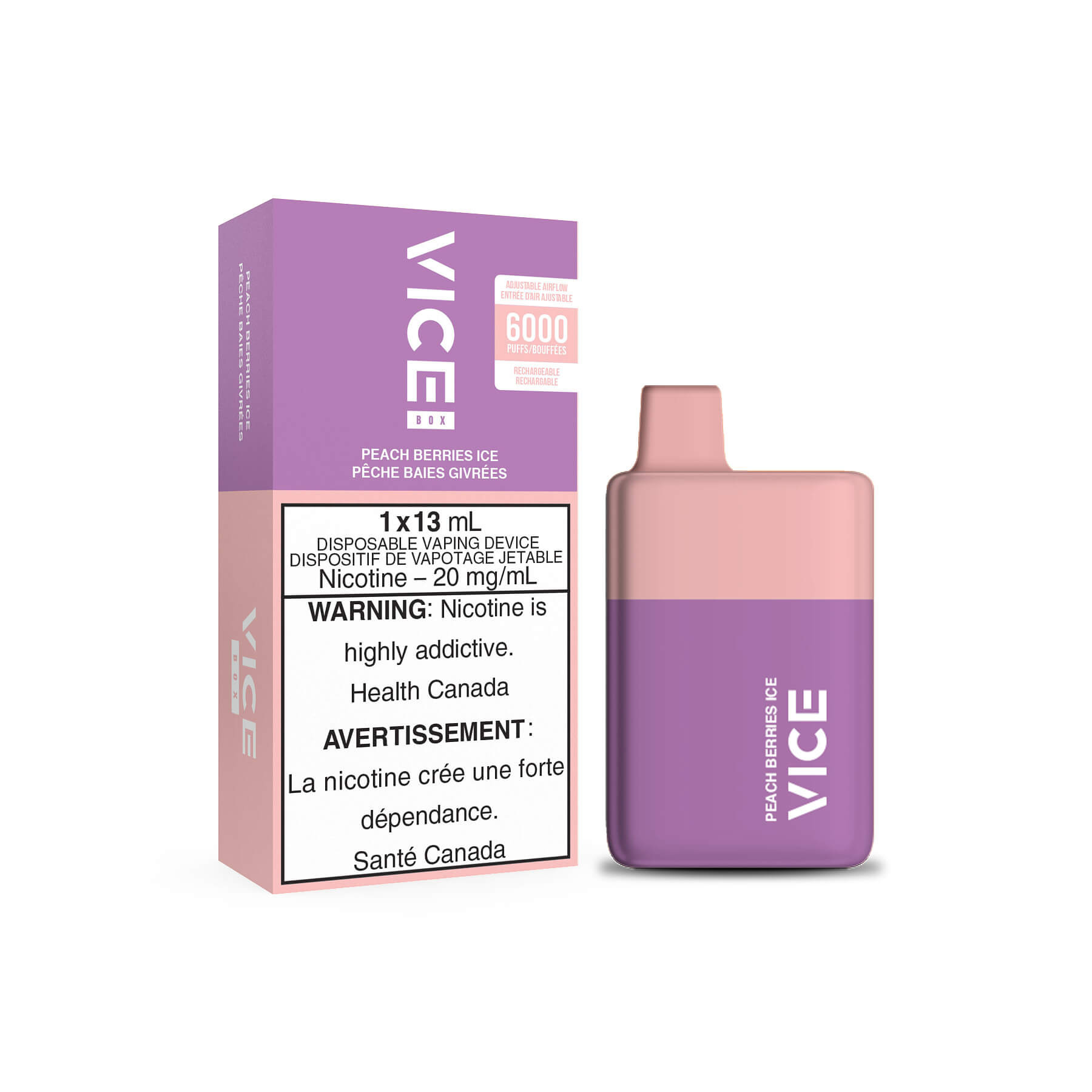 VICE BOX DISPOSABLE PEACH BERRIES ICE