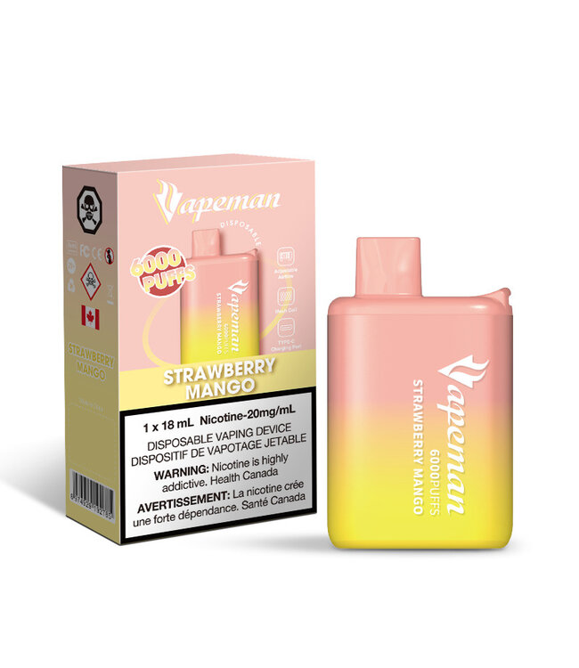 VAPEMAN 6000 STRAWBERRY MANGO