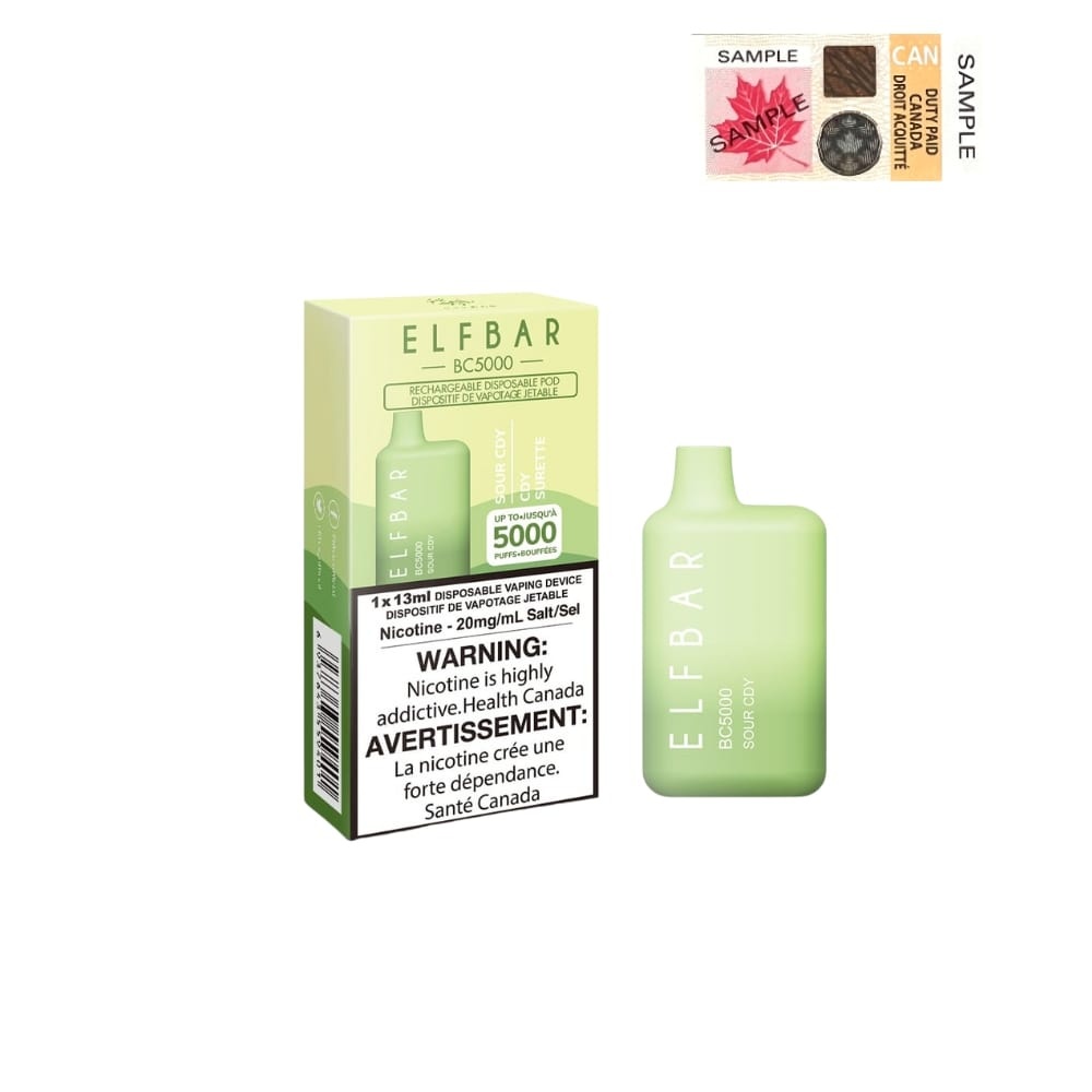 ELF BAR 5000 PUFFS SOUR CDY 20MG single Lucky Vape