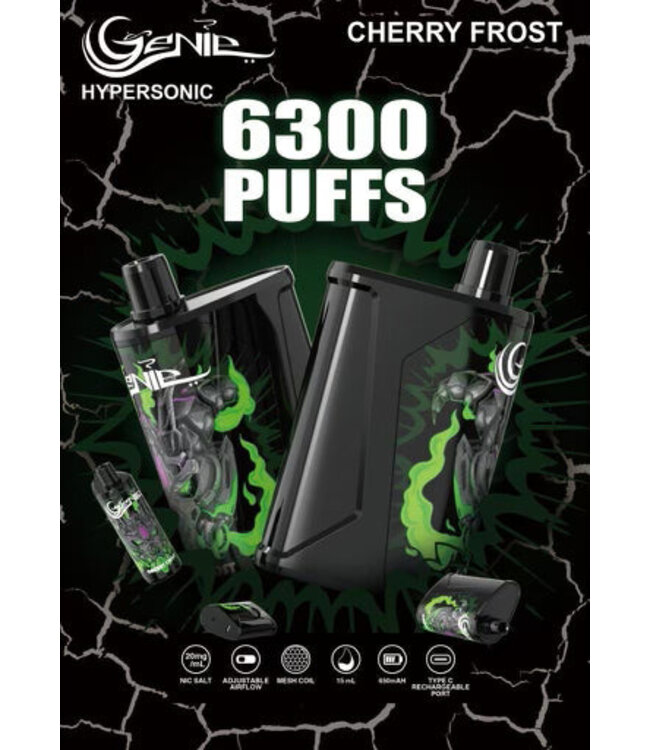 GENIE HYPERSONIC 6300 PUFFS WATERMELON ICE