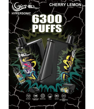 GENIE HYPERSONIC 6300 PUFFS CHERRY LEMON