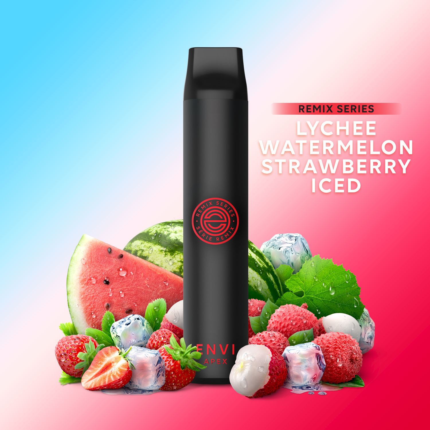 ENVI APEX SINGLE LYCHEE WATERMELON STRAWBEEY ICED 20MG single