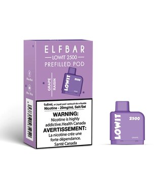 ELFBAR LOWIT 2500 PUFFS  GRAPE