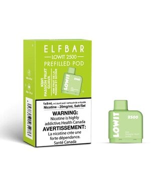 ELFBAR LOWIT 2500 PUFFS  KIWI PASSIONFRUIT GUAVA