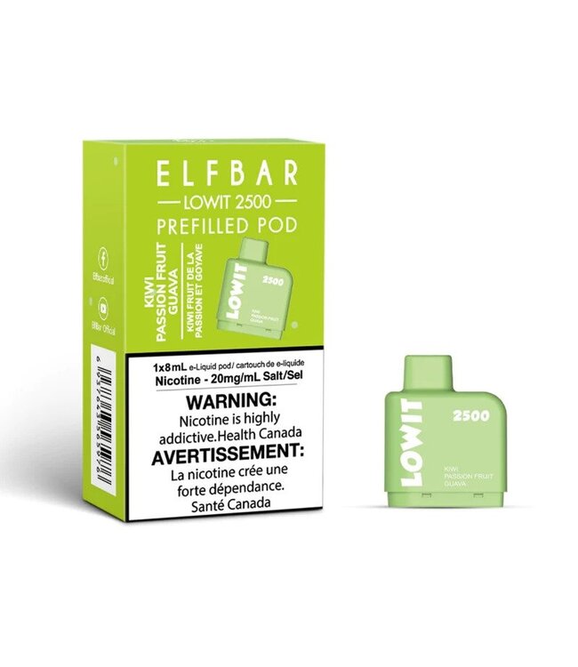 ELFBAR LOWIT 2500 PUFFS  KIWI PASSIONFRUIT GUAVA