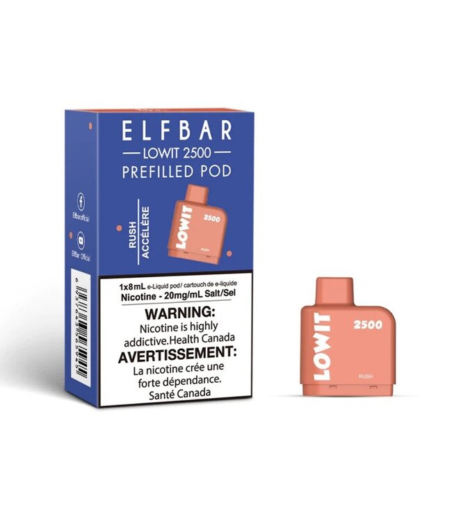 ELFBAR LOWIT 2500 PUFFS  RUSH