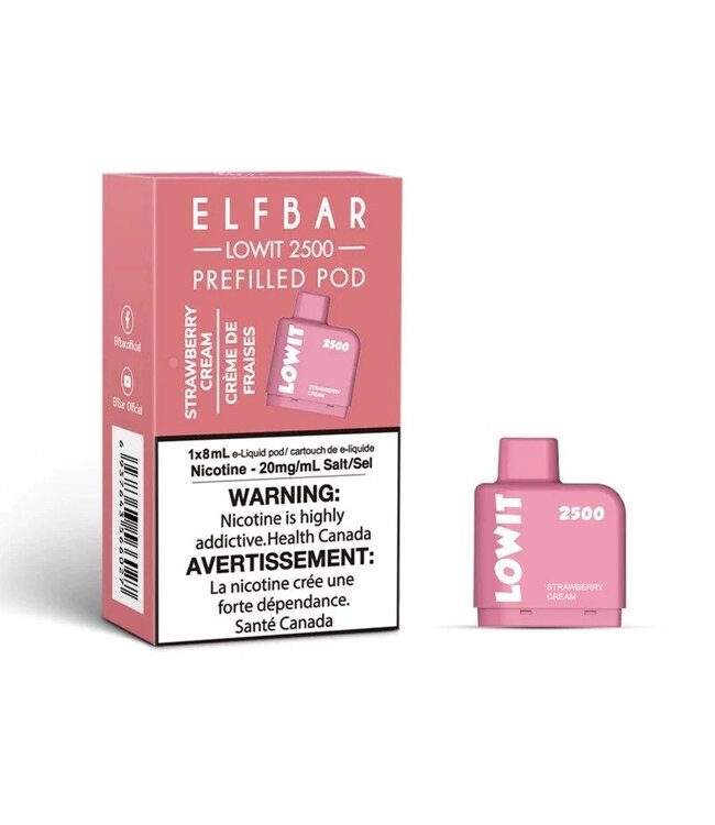ELFBAR LOWIT 2500 PUFFS  STRAWBERRY CREAM