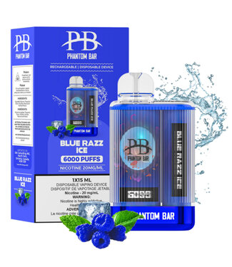 PHANTOM BAR 6000 PUFFS BLUE RAZZ ICE