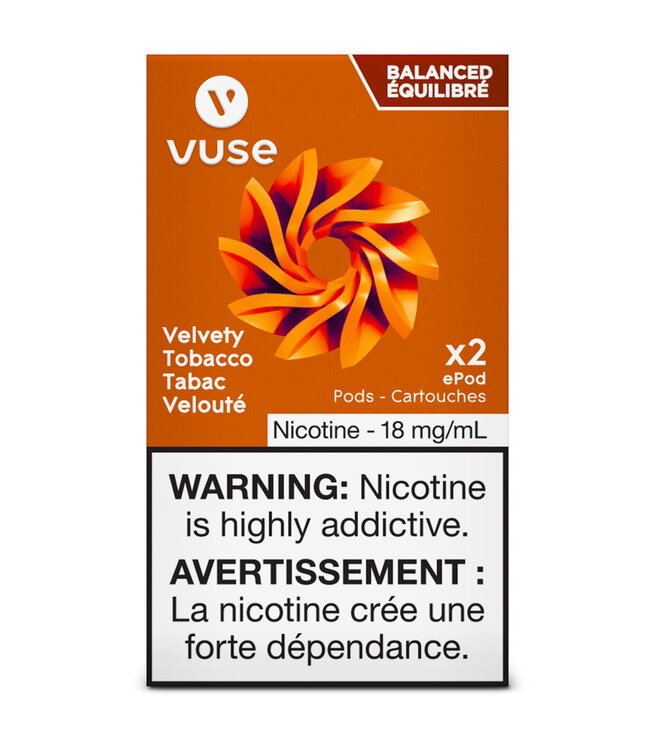 Vuse Epod-Velvety Tobacco Balanced 18Mg (2-Pods)