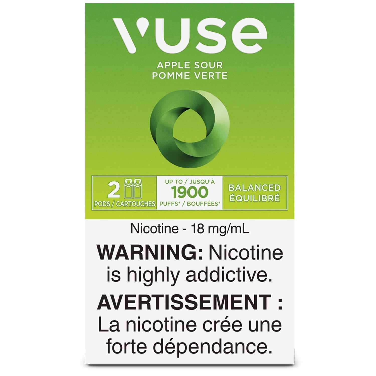 Vuse Epod-Apple Sour 18Mg (2-Pods)