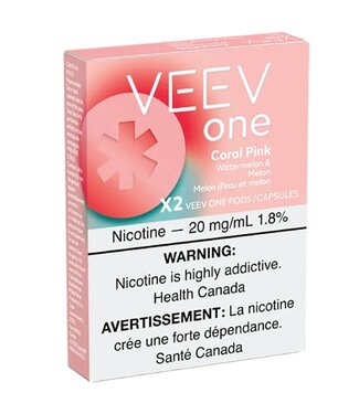 VEEV ONE PODS 20MG  CORAL PINK (WATERMELON & MELON)