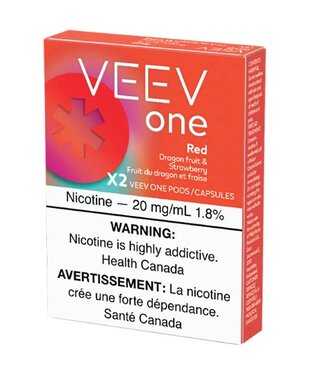 VEEV ONE PODS 20MG  RED(DRAGONFRUIT& STRAWBERRY)