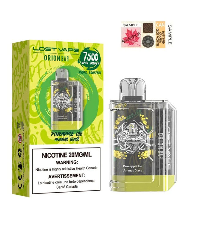 LOST VAPE ORION BAR 7500 PINEAPPLE ICE