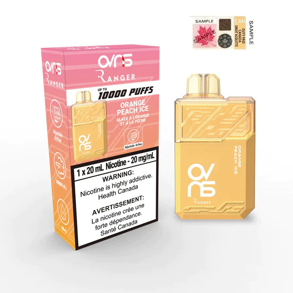 OVNS RANGER 10000 PUFFS ORANGE PEACH ICE