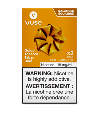 VUSE Vuse Epod-Golden Tobacco Balanced 18Mg (4-Pods)