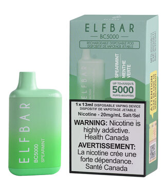 ELF BAR BC5000 PUFFS SPEARMINT 20MG single