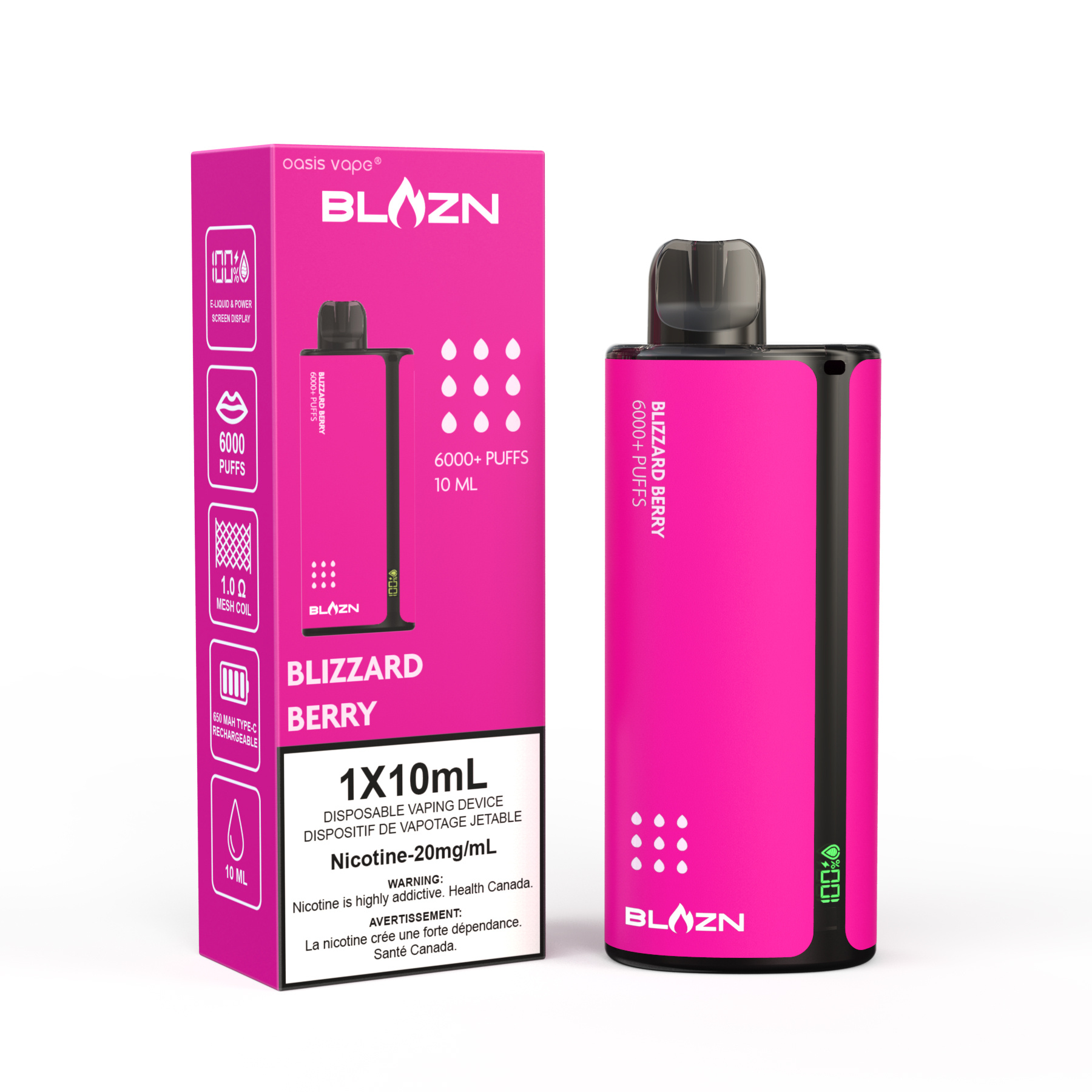 BLAZN 6000+ PUFFS BLIZZARD BERRY